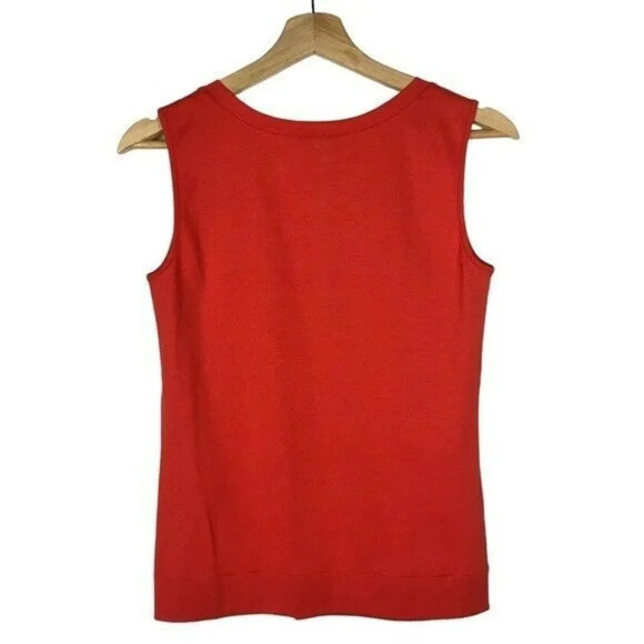 Lafayette 148 Tangerine Orange Scoop Neck Tank Top S - Picture 2 of 3